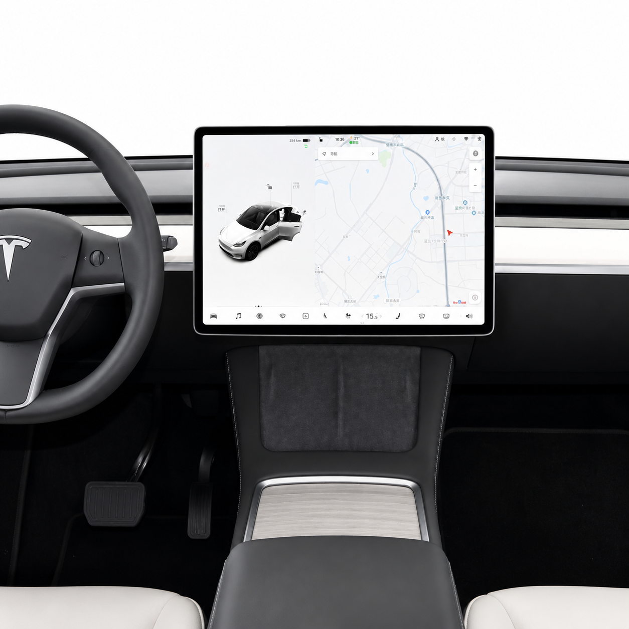 Tesla Model Y（2020-2024） Matte Anti-Glare Screen Protector | Tempered Glass